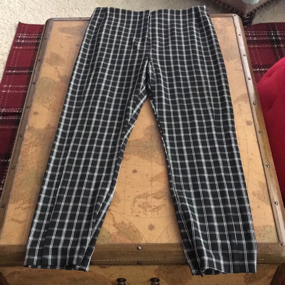 Ann Taylor Audrey Windowpane Plaid Pants